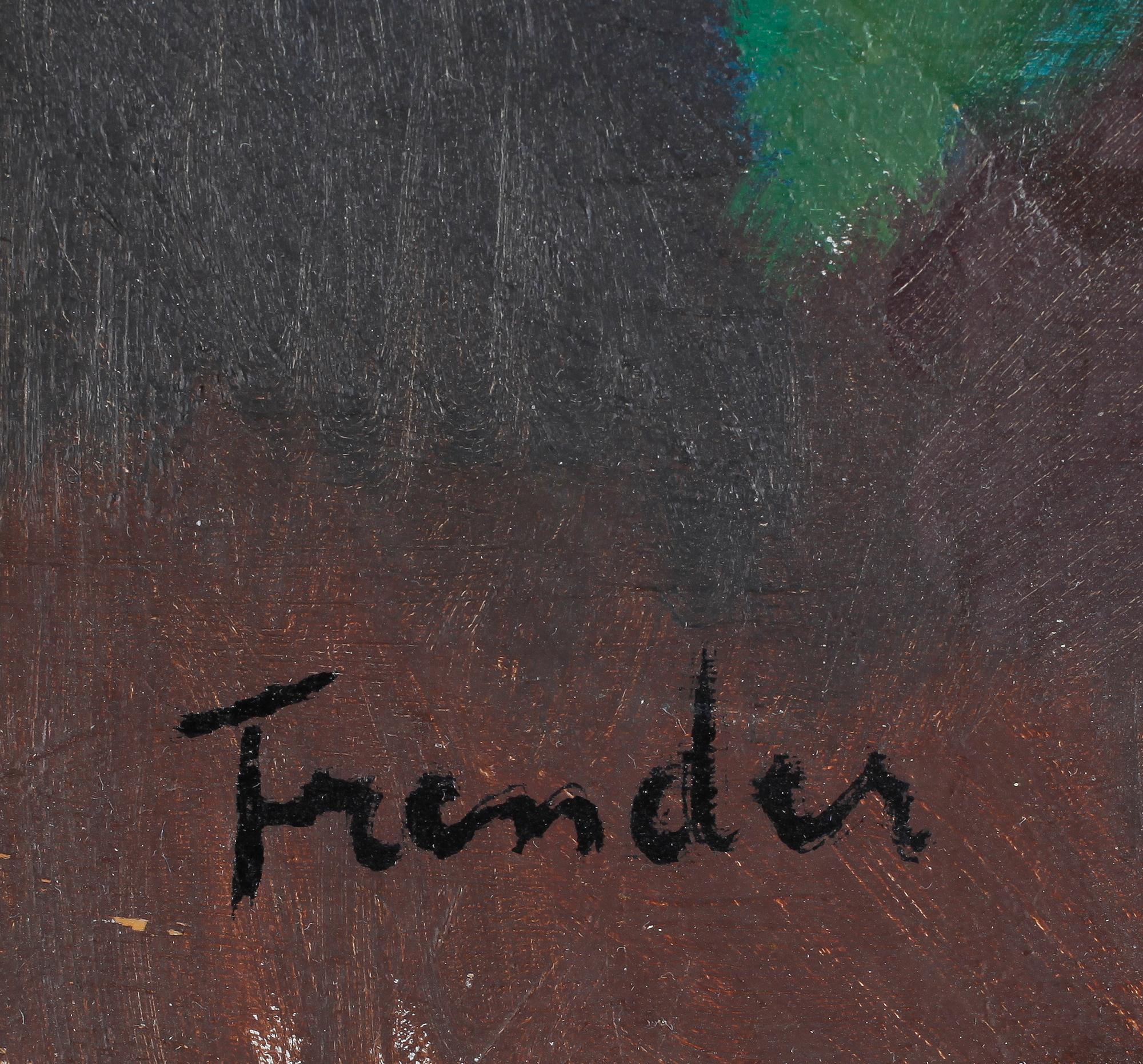 HELGE FRENDER, olja på duk, sign.