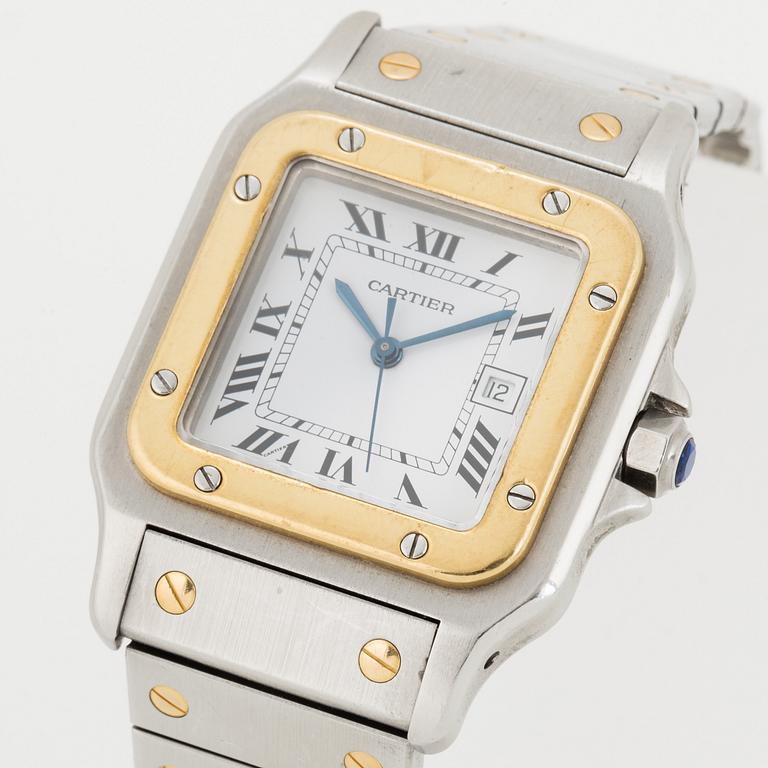 CARTIER, Santos, armbandsur, 29 x 28 (41) mm.