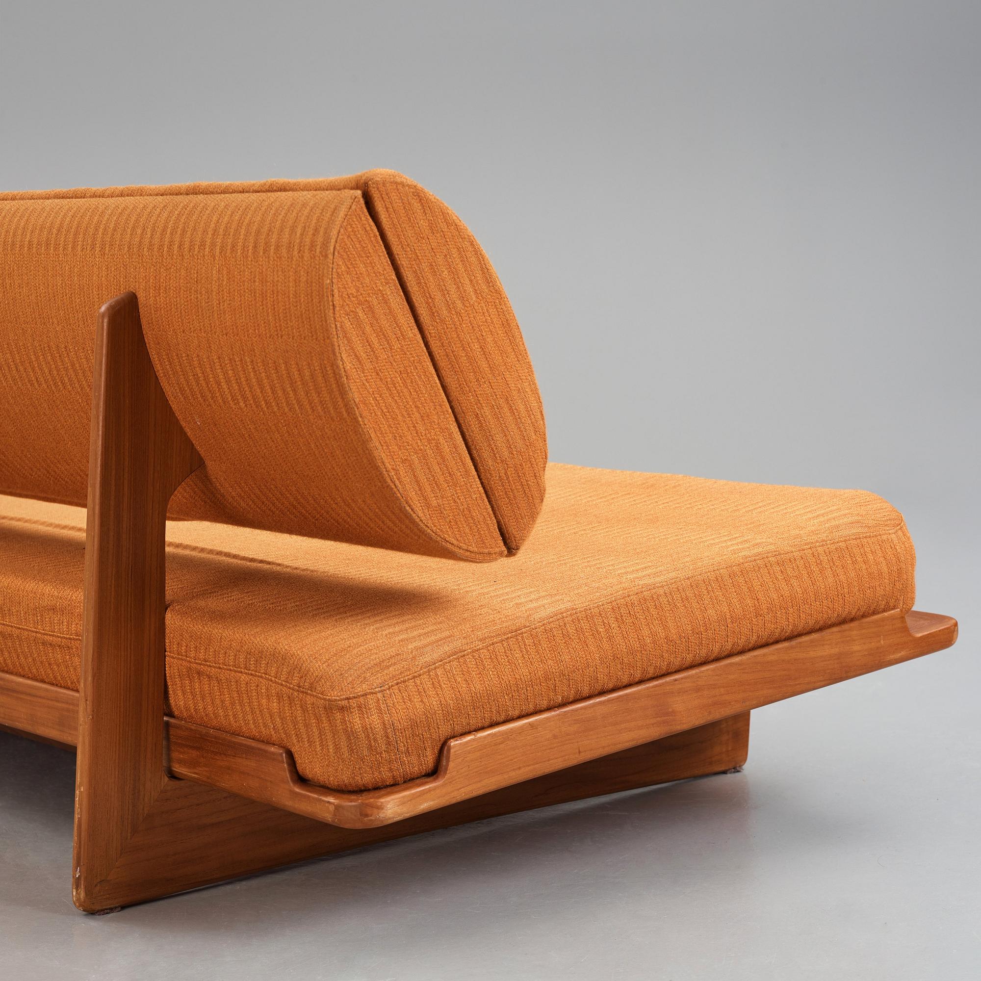 Grete Jalk, A teak sofa/daybed, Poul Jeppesen, Denmark, 1960's/1970's.