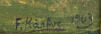 Fritz Kärfve, olja på duk signerad och daterad 1903.