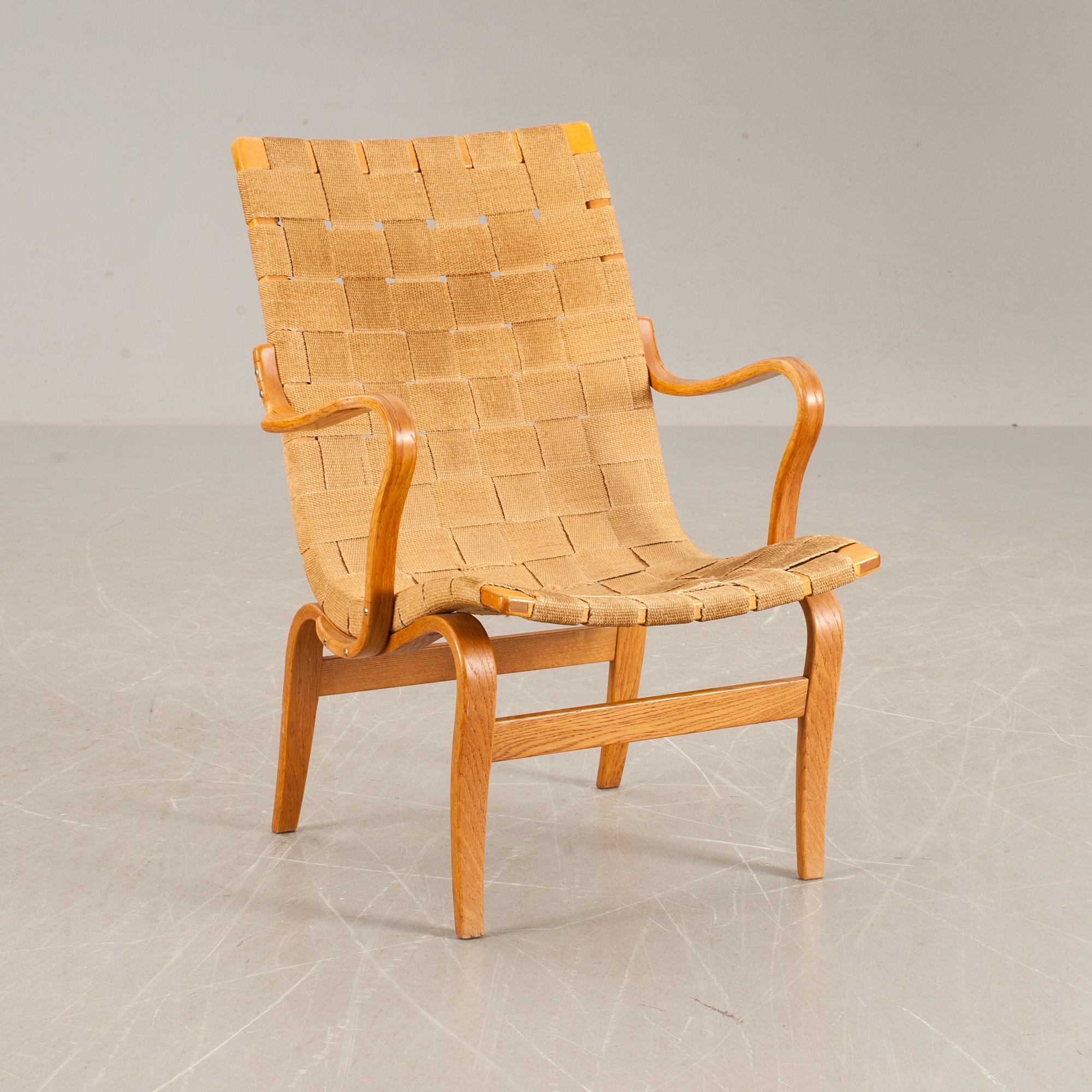 FÅTÖLJ, "Eva", Bruno Mathsson , Firma Karl Mathsson, daterad 1972.