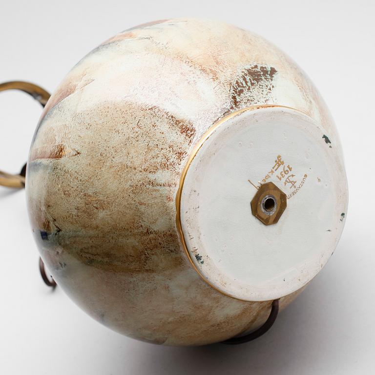 BORDSLAMPA, porslin, Josef Ekberg, Gustavsberg, 1931.