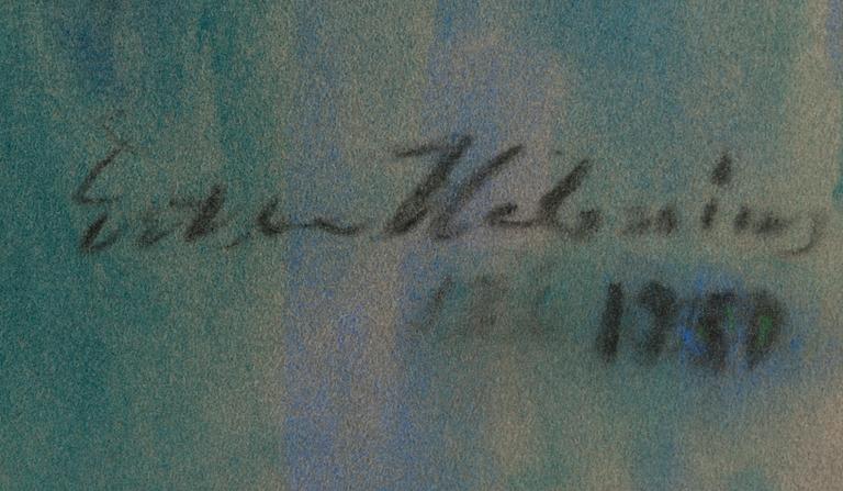 ESTER HELENIUS, pastell, signerad och daterad 1950.