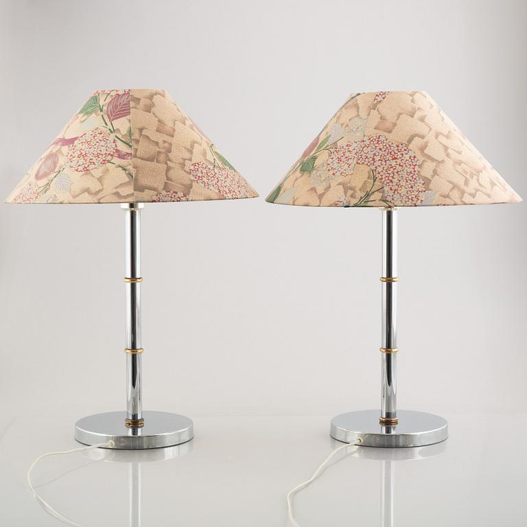 A pair of table lamps, Bergboms Scanlight, late 20th Century.
