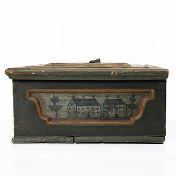 Fiancée's box, folk art, marked 1797.