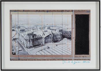CHRISTO & JEANNE-CLAUDE, offset print. Signed.