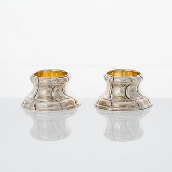 Nils Orstedt, saltkar, ett par, silver, Norrköping 1779. Rokoko.