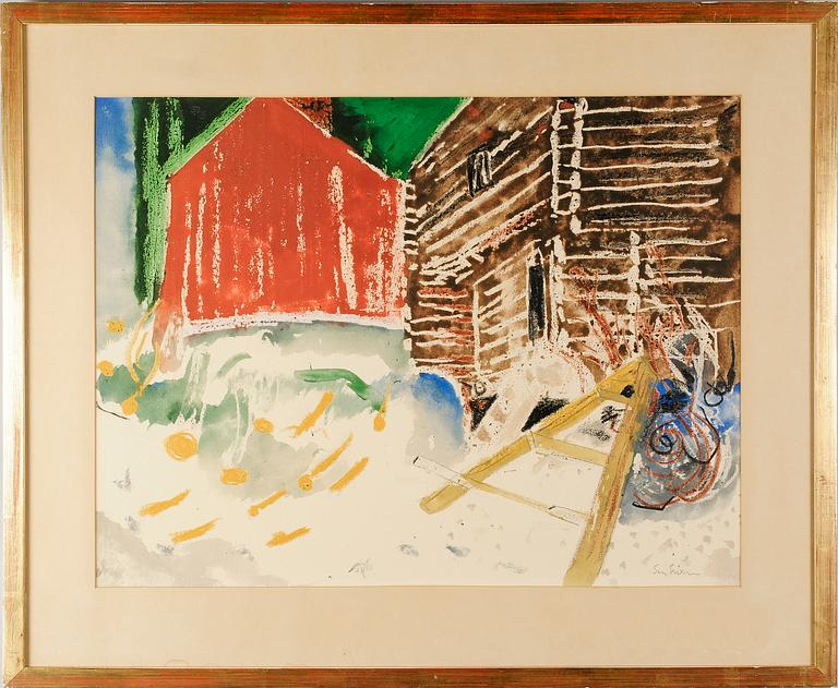 SVEN X:ET ERIXSON, blandteknik, sign.