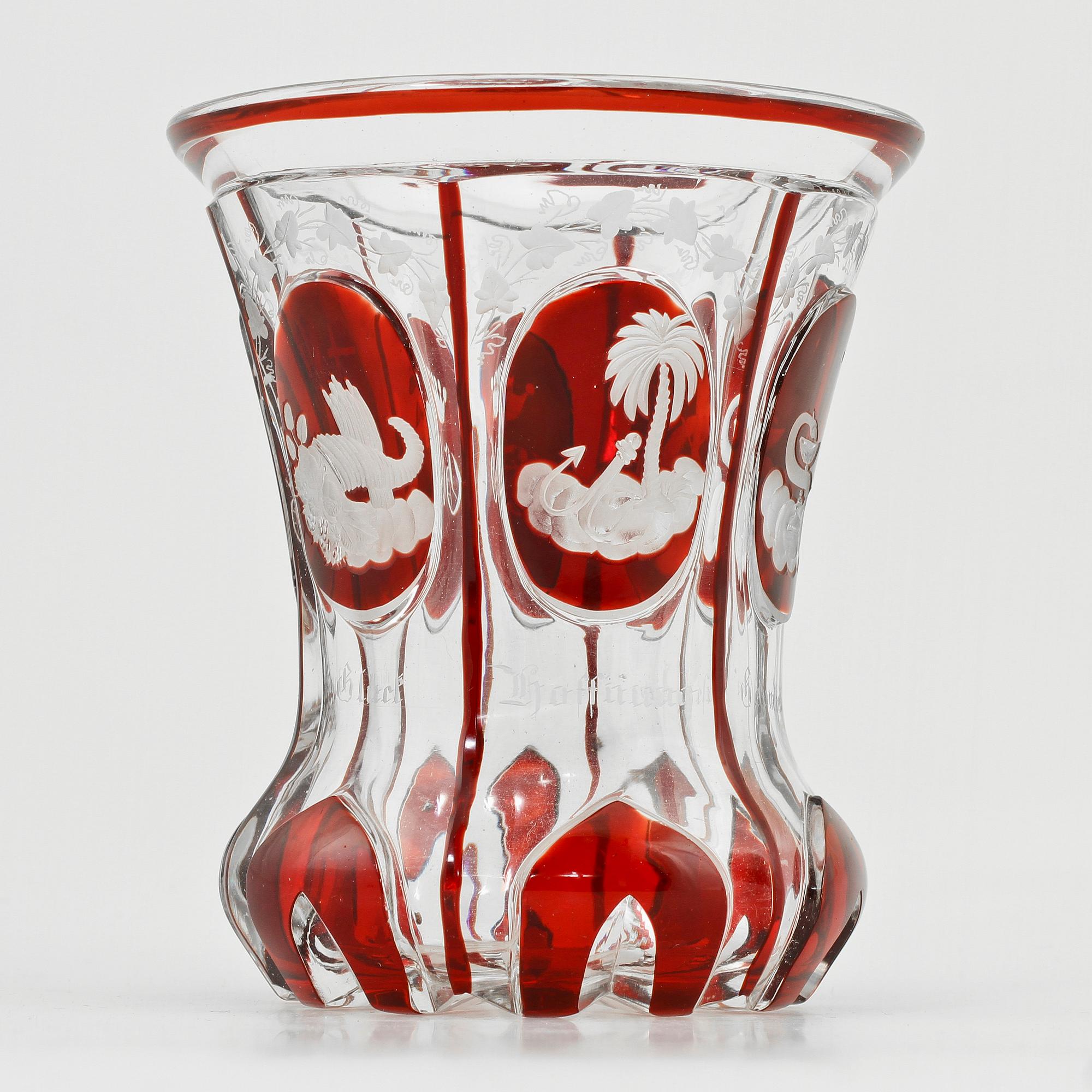FRIMURARGLAS, glas, 1800/1900-tal.