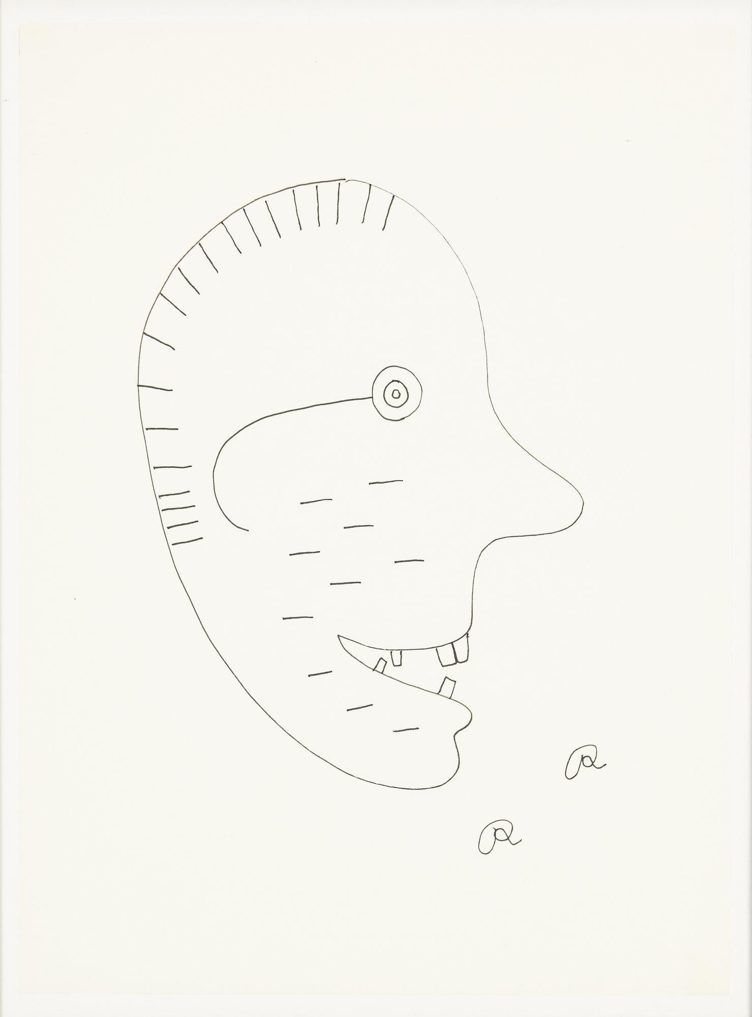 Roger Risberg, indian ink drawing, signed. Executed in 2008.