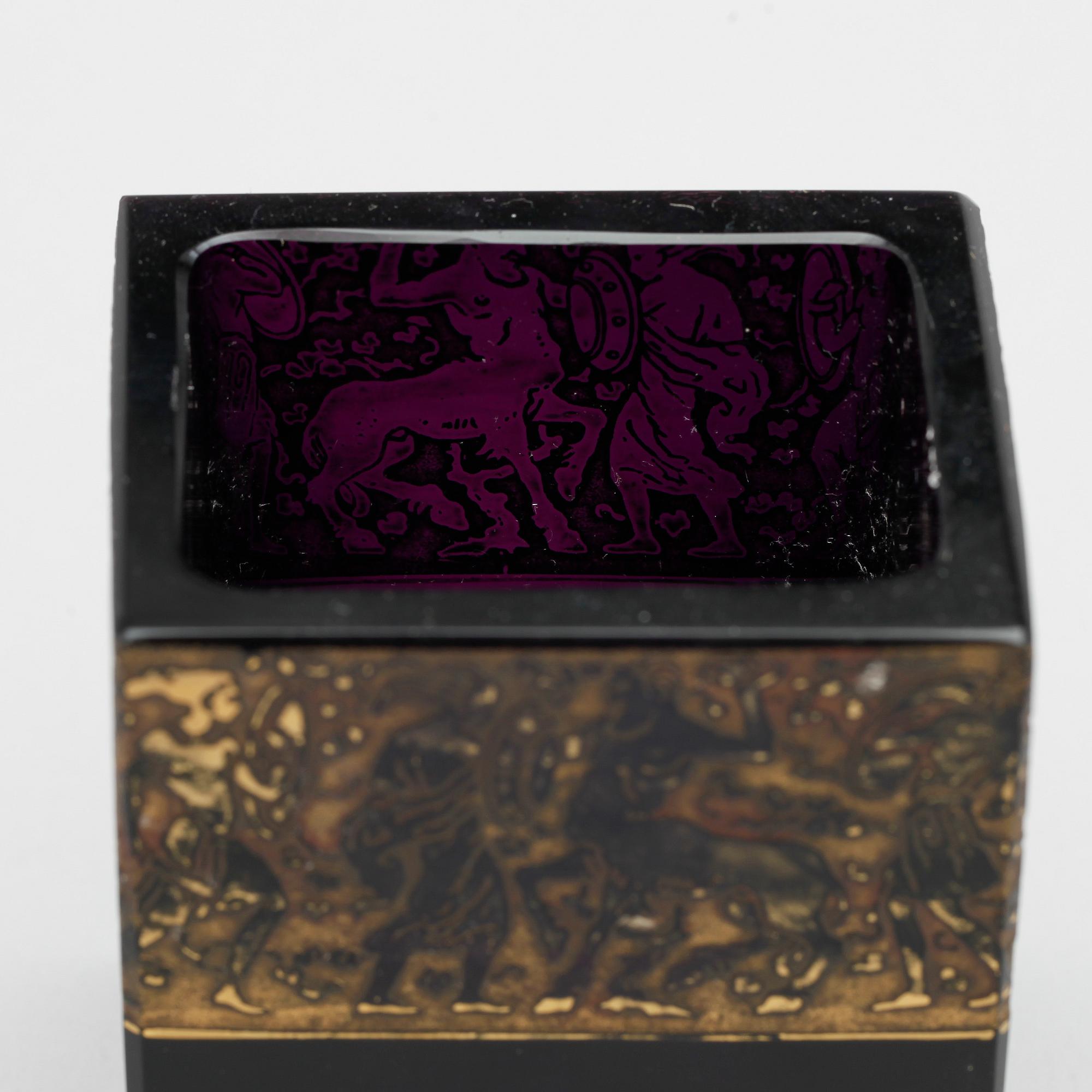 SKÅL, glas, Moser Karlsbad, signerad.
