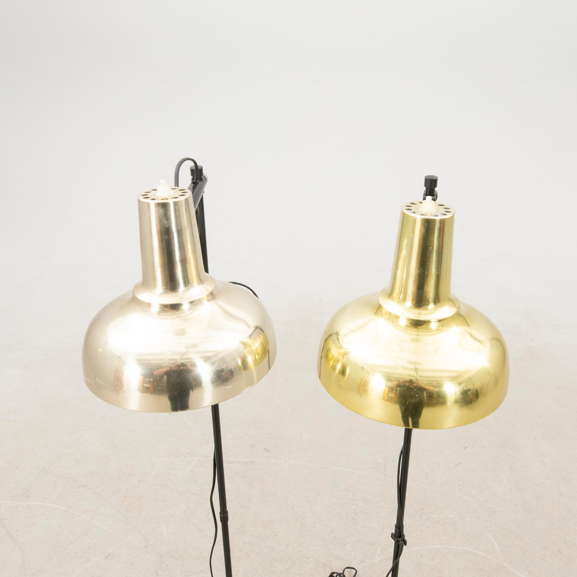 Floor lamps a pair Pile products Landskrona late 20th century.