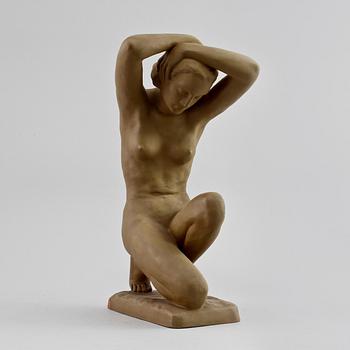 SKULPTUR, lergods, Goldscheider, 1900-talets första hälft.