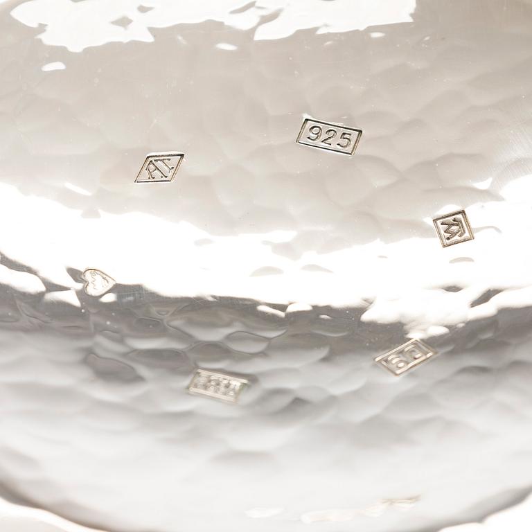A sterling silver and enamel bowl, maker's mark of A. Tillander, Turku 2005.