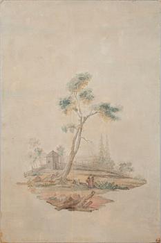 VÄGGFÄLT, 4 st, från Ekholmsnäs gård, 1700/1800-tal.