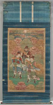 A hanging daoist Shuilu-scroll by an anonymous artist, Qing dynasty, 18th century.