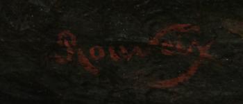 OKÄND KONSTNÄR, olja på duk. Bär sign. 1800-tal.