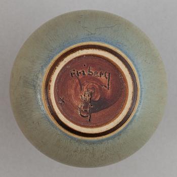 Berndt Friberg, a set of five stoneware miniature vases, Gustavsbergs studio, 1950's.