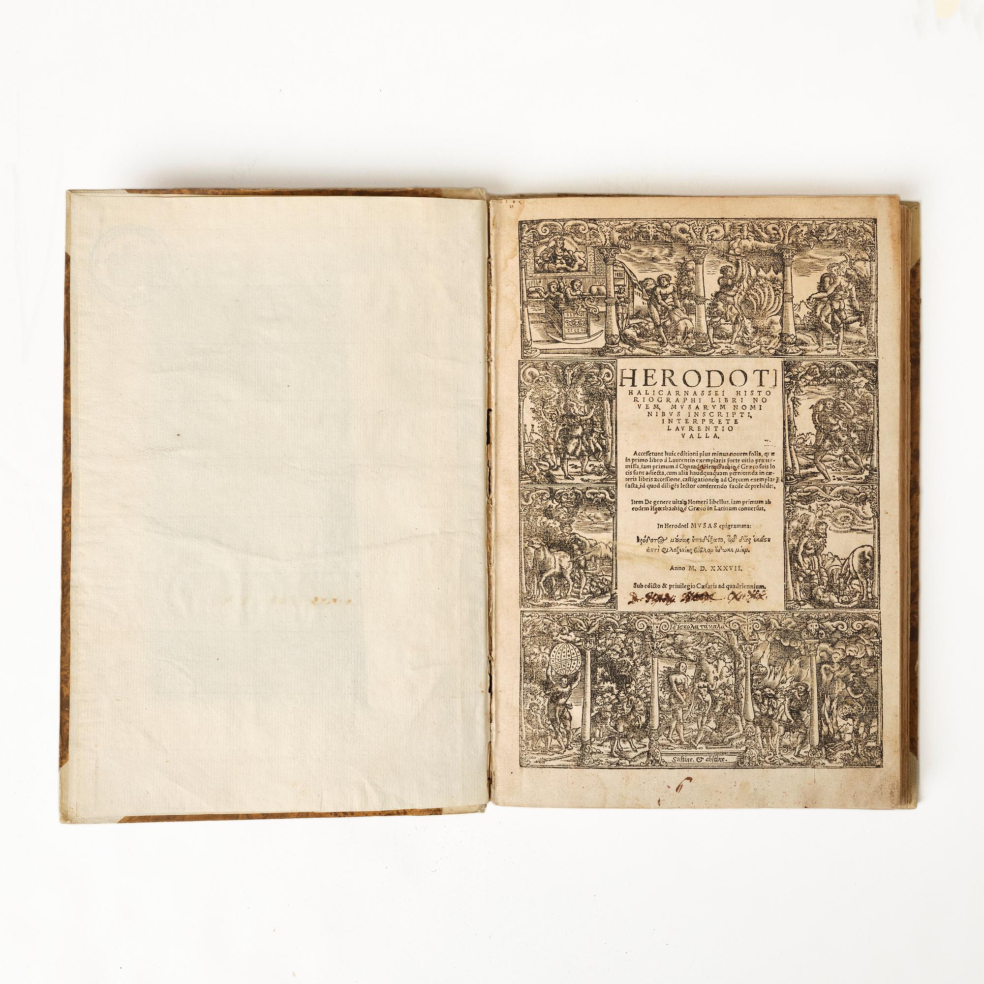 With 2 fine woodcut borders, 1537.