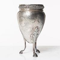 A sterling silver footed vase, 20th Century.