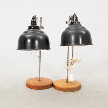 Industrial lamps, a pair possibly Germany, first half of the 20th century.