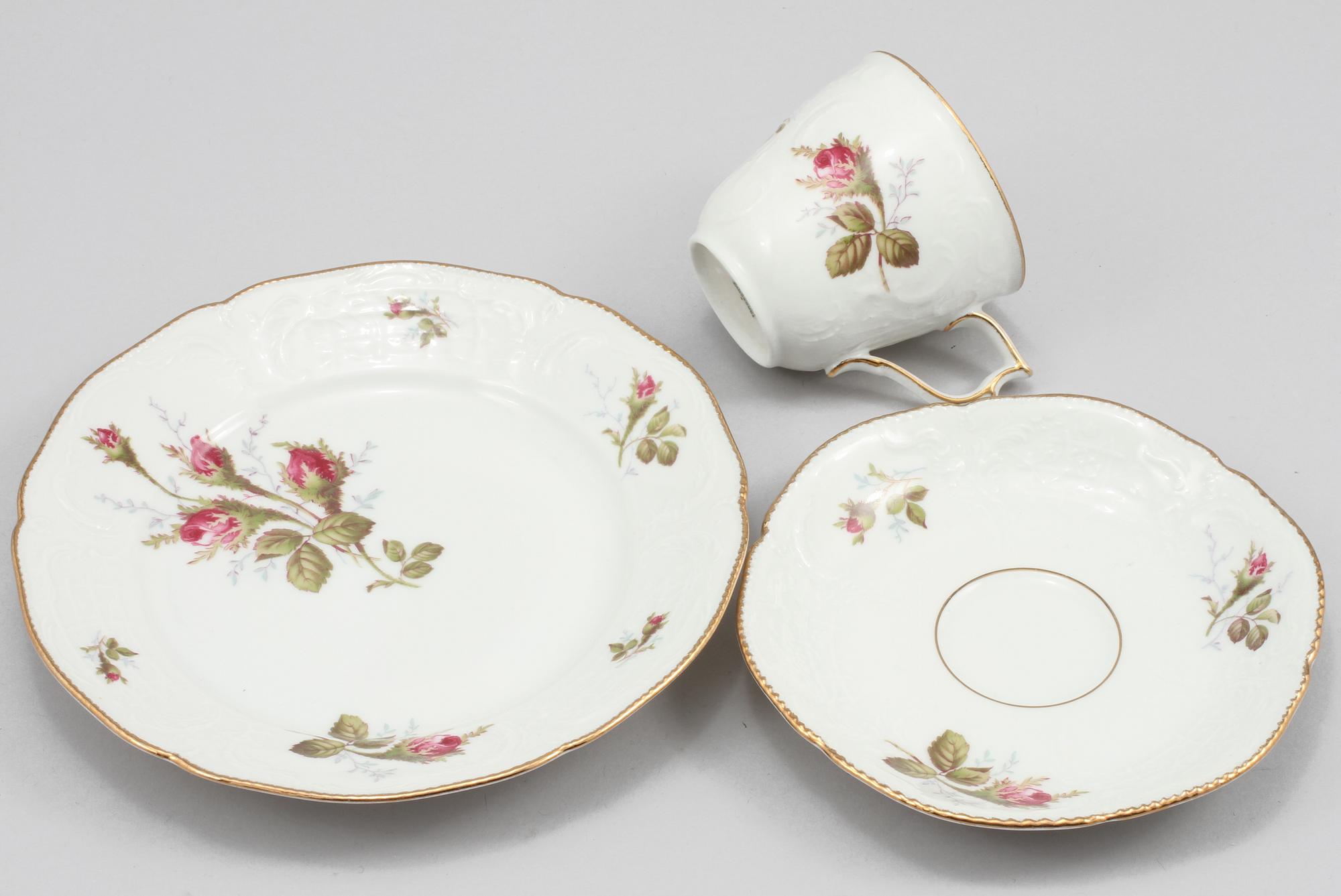 KAFFESERVIS, 25 delar, porslin, Rosenthal, 1900-talets andra hälft.