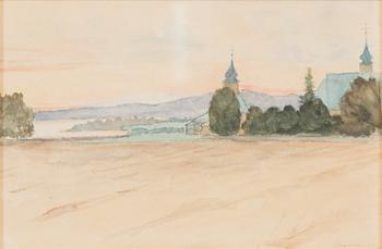 Maria Wiik, watercolour, unsigned.