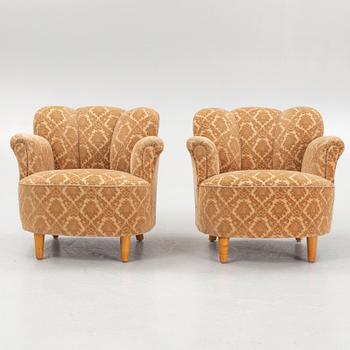 Fåtöljer, ett par, Swedish Modern, 1930-/40-tal.