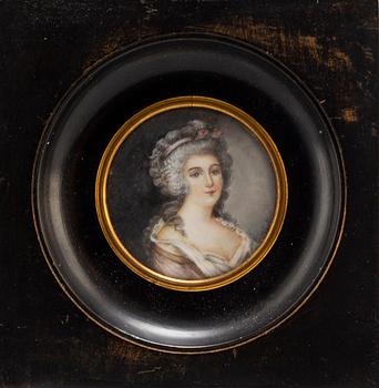 A miniature painting,after Antoine Vestier,  gouache.