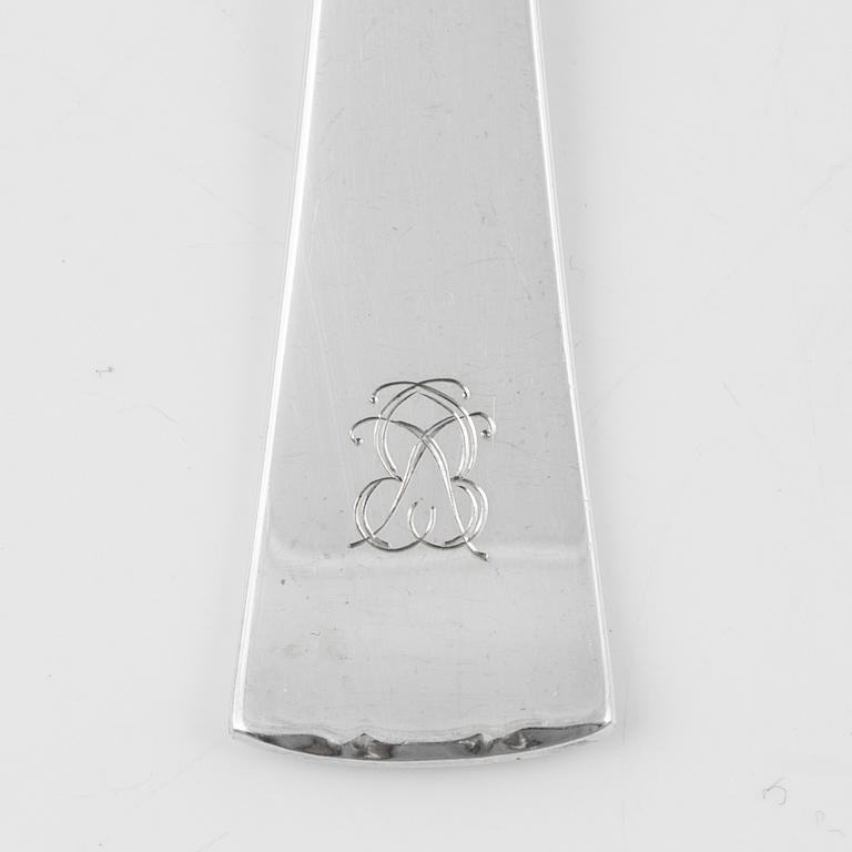 A Swedish silver cutlery set, model 'Diana', 36 pieces, marks of CG Hallberg and GAB, Stockholm 1950s and 60s.