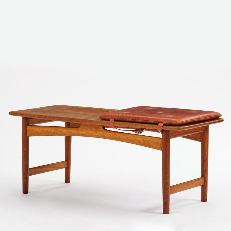 Børge Mogensen, a rare oak bench, cabinetmaker Erhard Rasmussen, Denmark, 1950s.