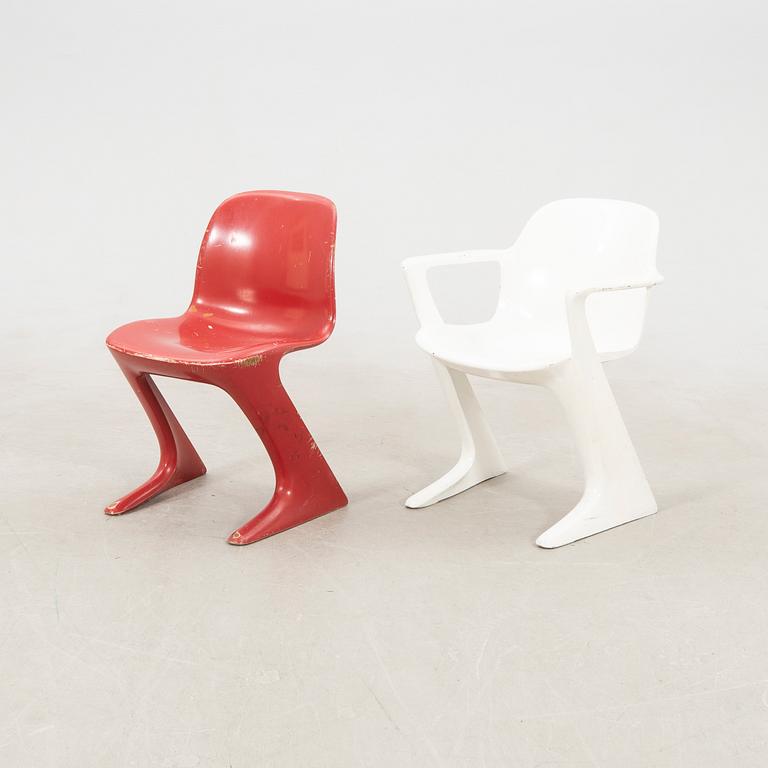 Ernst Moeckl chairs 3+2 pcs "Kangoroo" Horn Germany, second half of the 20th century.