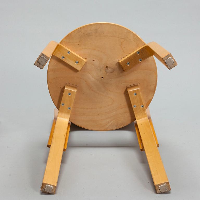 Alvar Aalto, four '66' chairs for Artek, late 20th century.