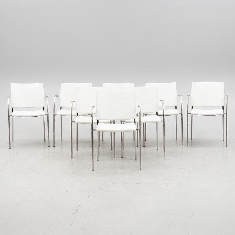 Johannes Foersom & Peter Hiort-Lorenzen, a set of eight 'Spira' chairs, Lammhults.
