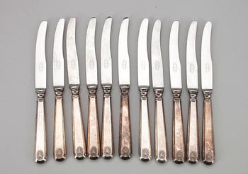 FRUKTKNIVAR, 11+6, silver, "Musslan" Kuopion Kulta Oy Tavastehus 1930 samt Hopeakeskus Tavastehus 1941.