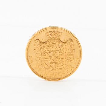 Gold coin 20 kroner 1914 Denmark Christian X.