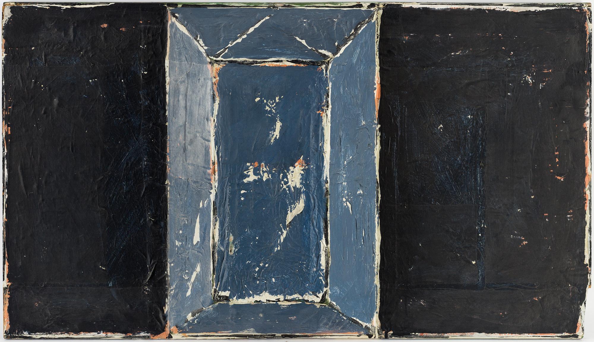 JAN HÅFSTRÖM, mixed media and collage on wooden panel, 1986, signed.
