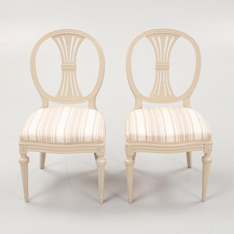 Matgrupp, 9 delar, gustaviansk stil, sent 1900-tal.