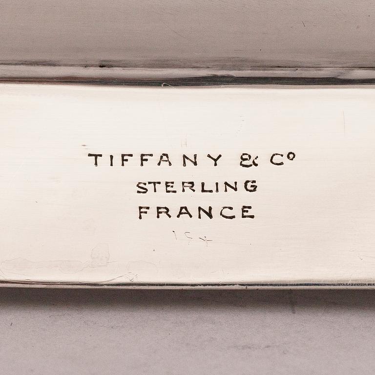 TIFFANY & CO, TARJOTIN,  hopeaa, sterlinghopeaa, 1930-luku. Ranskalainen vientileima.
