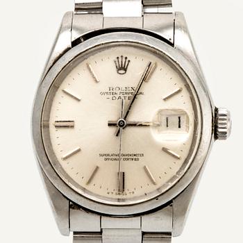 Rolex, Oyster Perpetual, Date, Chronometer, wristwatch, 34,5 mm.