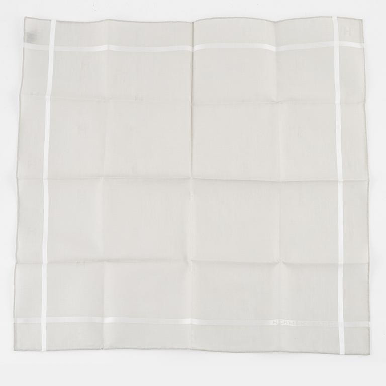 Hermès, handkerchiefs, 2 pcs, in case.