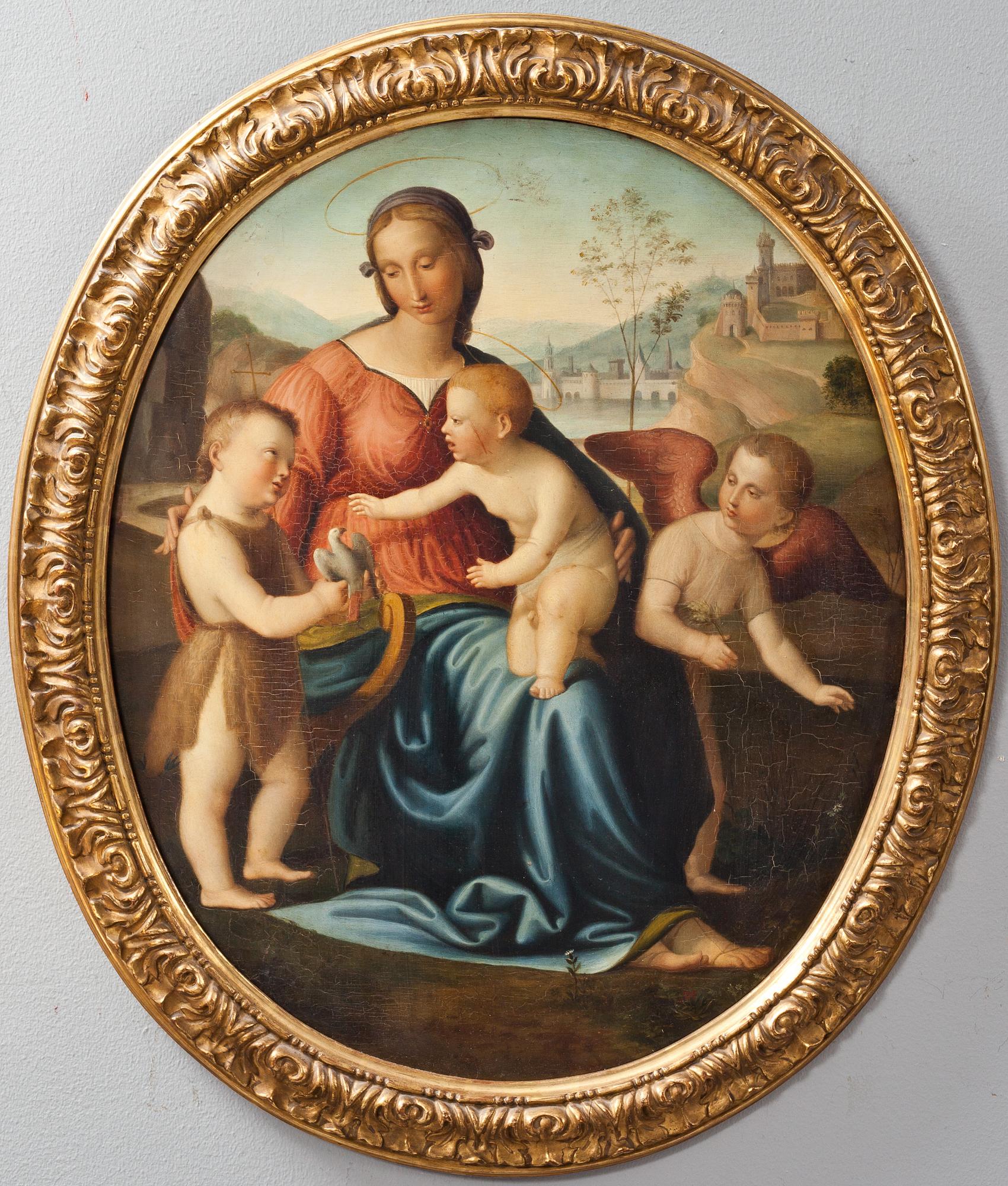 RAFAEL, kopia efter, olja på pannå, 1800-talets andra hälft.