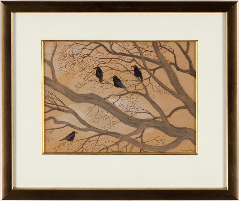 LARS JONSSON, watercolour, signed and dated -68.,