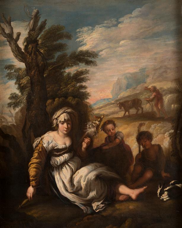 DOMENICO FETTI, Copy after. 18th Century. Relined canvas 80 x 63 cm.