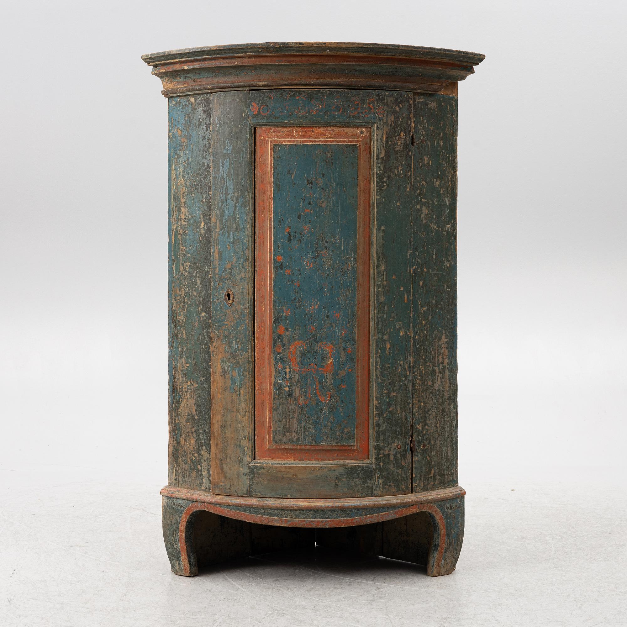 Corner cupboard, dated 1835.
