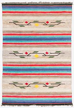 Räsymatto, 1900-luvun puoliväli. Noin 270 x 180 cm.