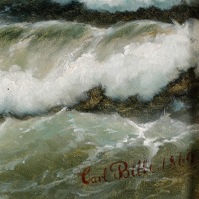 CARL LUDWIG BILLE, olja på duk, sign och dat 1869.