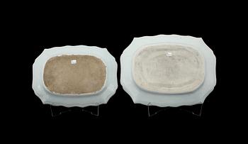 STEKFAT, 1+1, porslin, Qianlong, Kina 1700-tal.