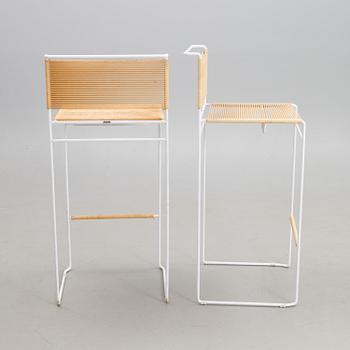 BARSTOLAR, ETT PAR, märkta Fly Line Carre (VI) – Italy, formigivna av Giandomenico Belotti, 1970-tal.