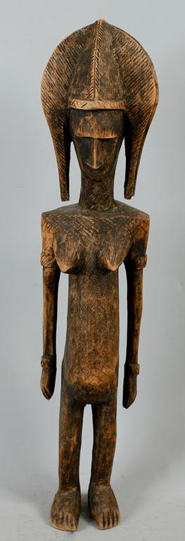 SKULPTUR, trä, sannolikt Mali, Afrika, 1800-/1900-tal.